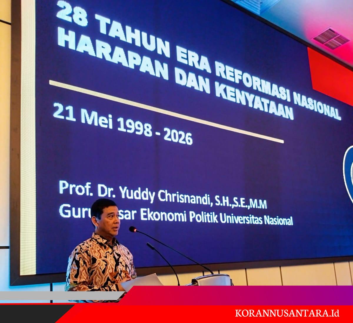 Momentum 28 Tahun Reformasi, Prof. Yuddy : Launching Buku “Jalan Terjal Menuju Indonesia Adil dan Makmur”